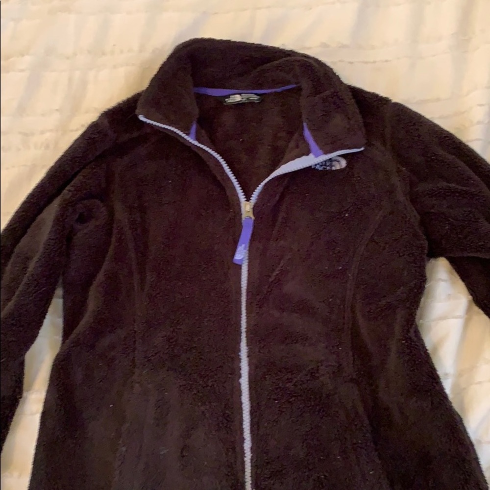 north face long sleeve furry zip up
